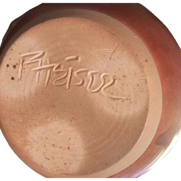 POTTERY Signed Stamped Small Creamer Pitcher 5.25" Glazed Inside & Out Stoneware - Picture 8 of 8